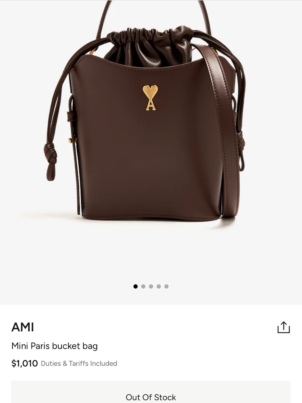 Ami Mini Paris Bucket Bag